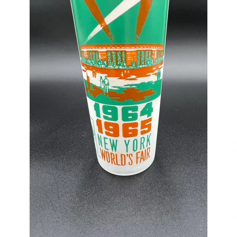 1964-65 NY World's Fair Souvenir Glass: Shea Stadium Collectible Barware